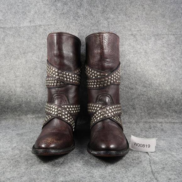 Old Gringo Boots Womens 6 Moto Western Queentia Short Leather Stud Biker Pull On - Picture 4 of 16